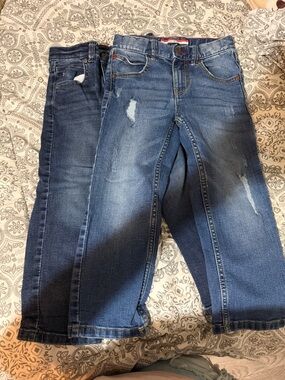 Boys' Blue Distressed Stretch Jeans